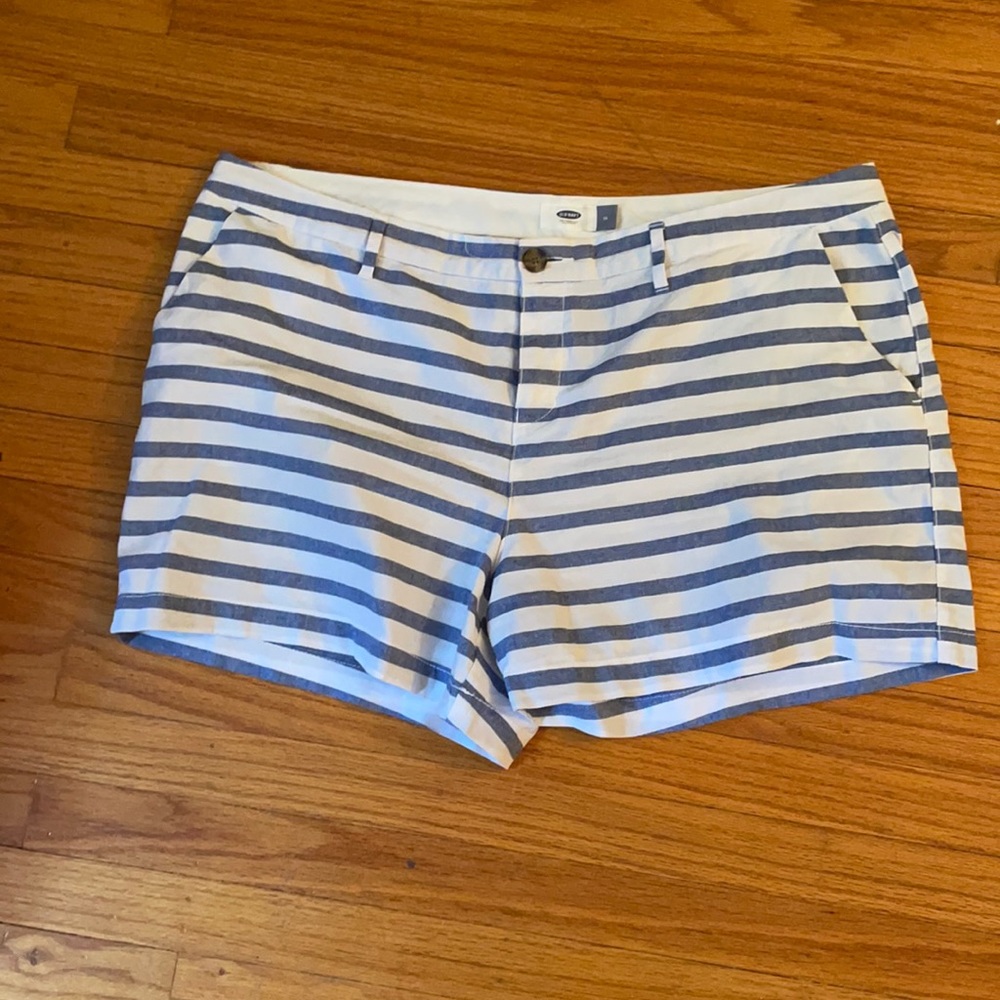 Old Navy Blue And White Striped Shorts